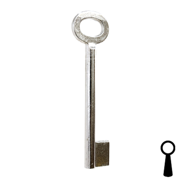 Uncut Key Blank | Barrel | BD141 Flat Steel-Bit-Tubular-Key Framon Manufacturing Company, Inc