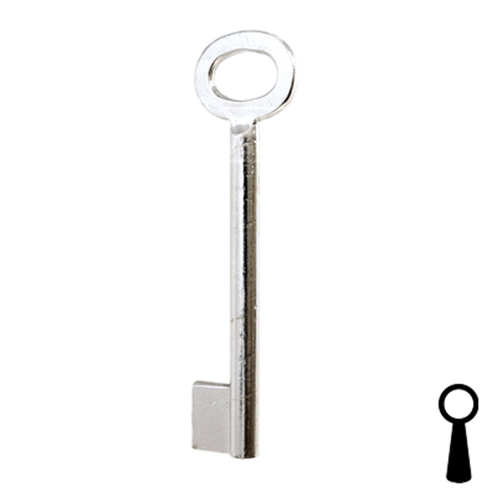 Uncut Key Blank | Barrel | BD141 Flat Steel-Bit-Tubular-Key Framon Manufacturing Company, Inc