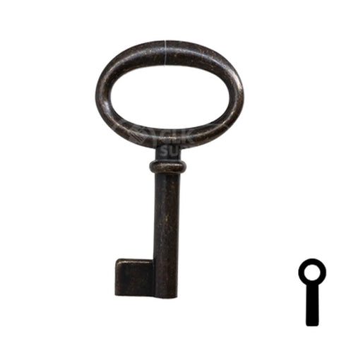 Uncut Key Blank | Barrel Key | 3F-2830 Flat Steel-Bit-Tubular-Key Ilco