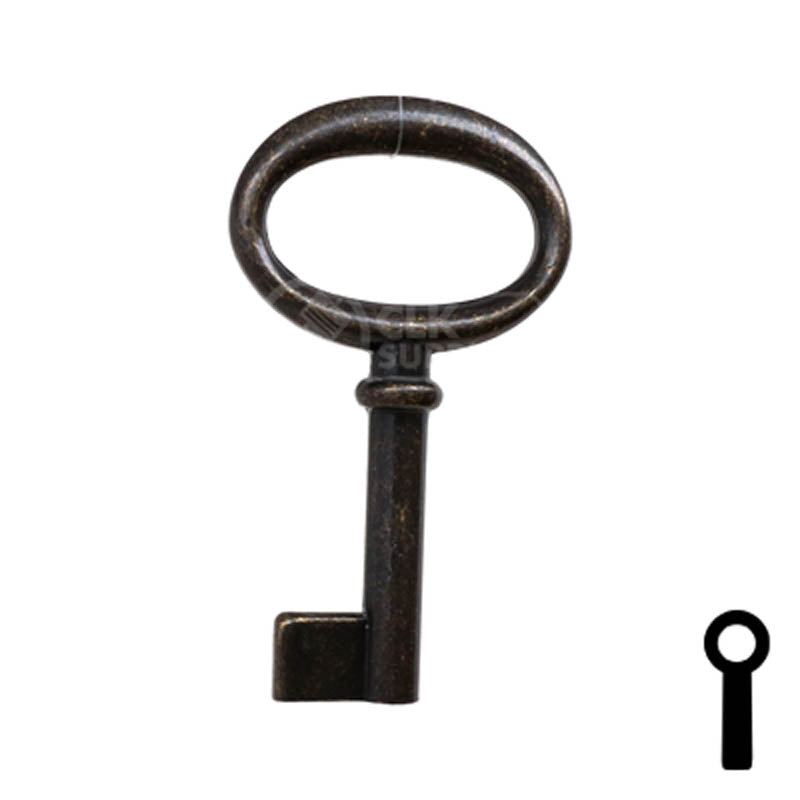 Uncut Key Blank | Barrel Key | 3F-2830 Flat Steel-Bit-Tubular-Key Ilco