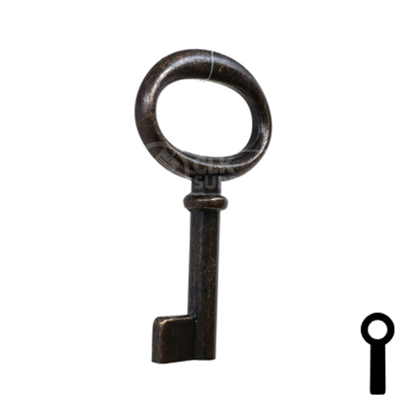 Uncut Key Blank | Barrel Key | 3F-2830 Flat Steel-Bit-Tubular-Key Ilco