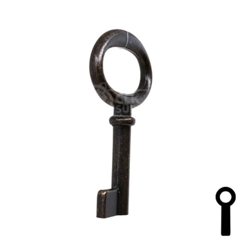 Uncut Key Blank | Barrel Key | 3F-2830 Flat Steel-Bit-Tubular-Key Ilco