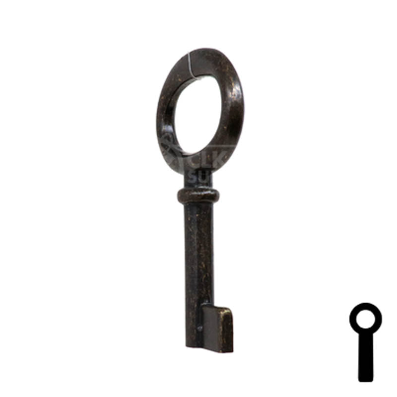 Uncut Key Blank | Barrel Key | 3F-2830 Flat Steel-Bit-Tubular-Key Ilco