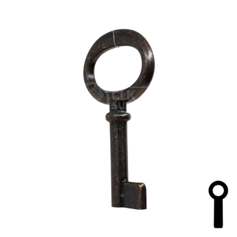 Uncut Key Blank | Barrel Key | 3F-2830 Flat Steel-Bit-Tubular-Key Ilco