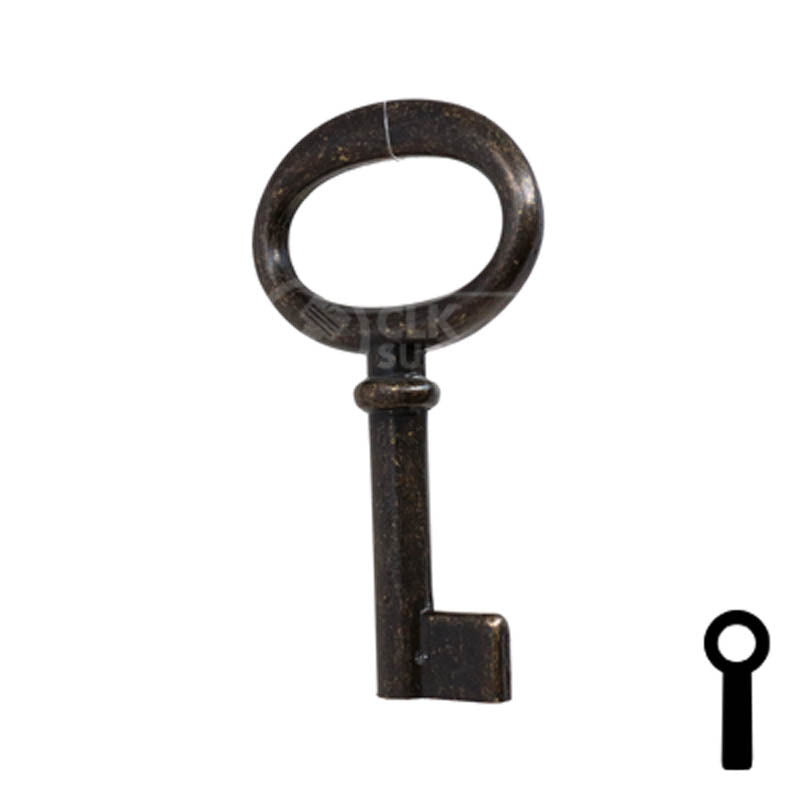 Uncut Key Blank | Barrel Key | 3F-2830 Flat Steel-Bit-Tubular-Key Ilco