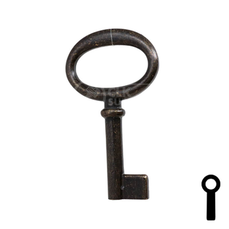 Uncut Key Blank | Barrel Key | 3F-2830 Flat Steel-Bit-Tubular-Key Ilco
