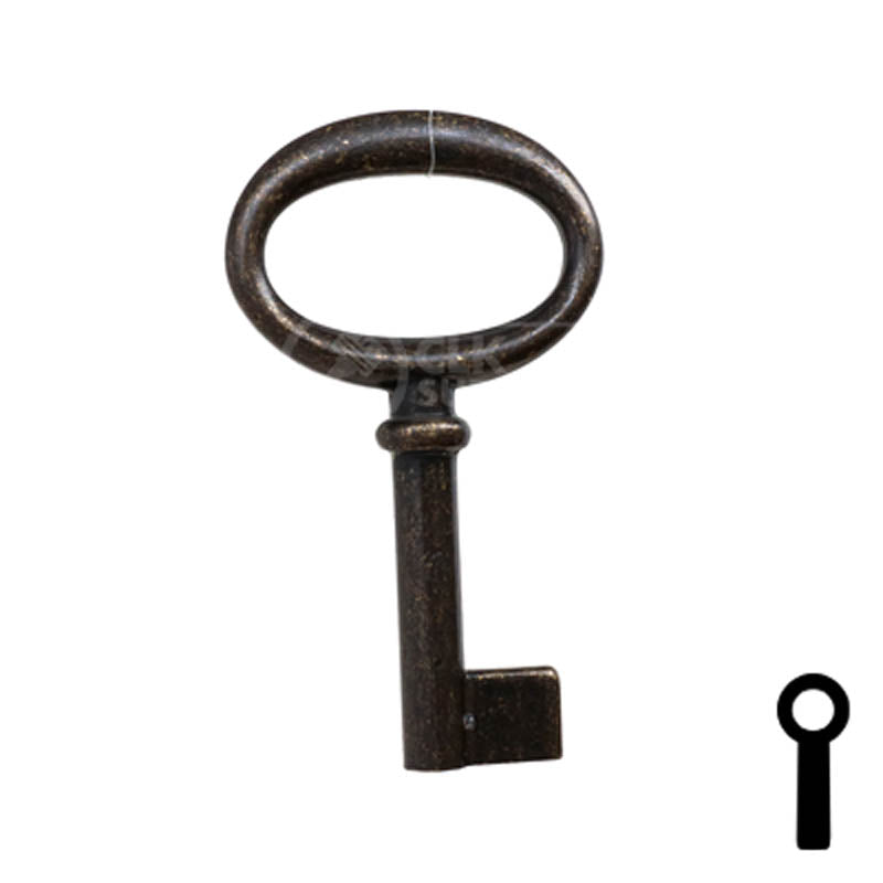 Uncut Key Blank | Barrel Key | 3F-2830 Flat Steel-Bit-Tubular-Key Ilco