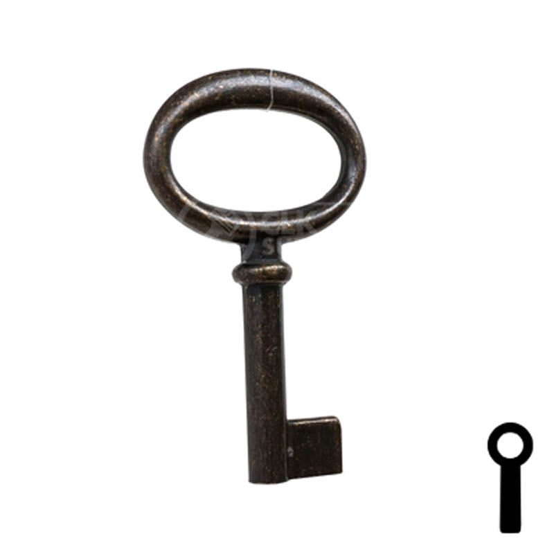 Uncut Key Blank | Barrel Key | 3F-2830 Flat Steel-Bit-Tubular-Key Ilco