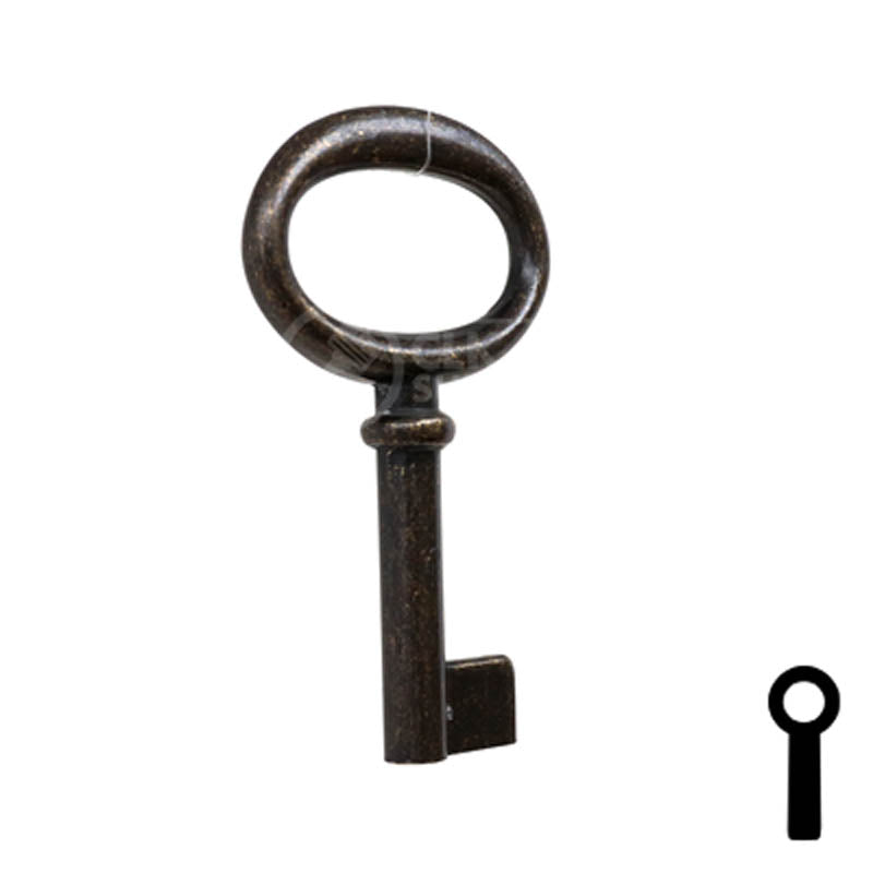 Uncut Key Blank | Barrel Key | 3F-2830 Flat Steel-Bit-Tubular-Key Ilco