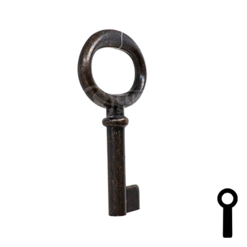Uncut Key Blank | Barrel Key | 3F-2830 Flat Steel-Bit-Tubular-Key Ilco