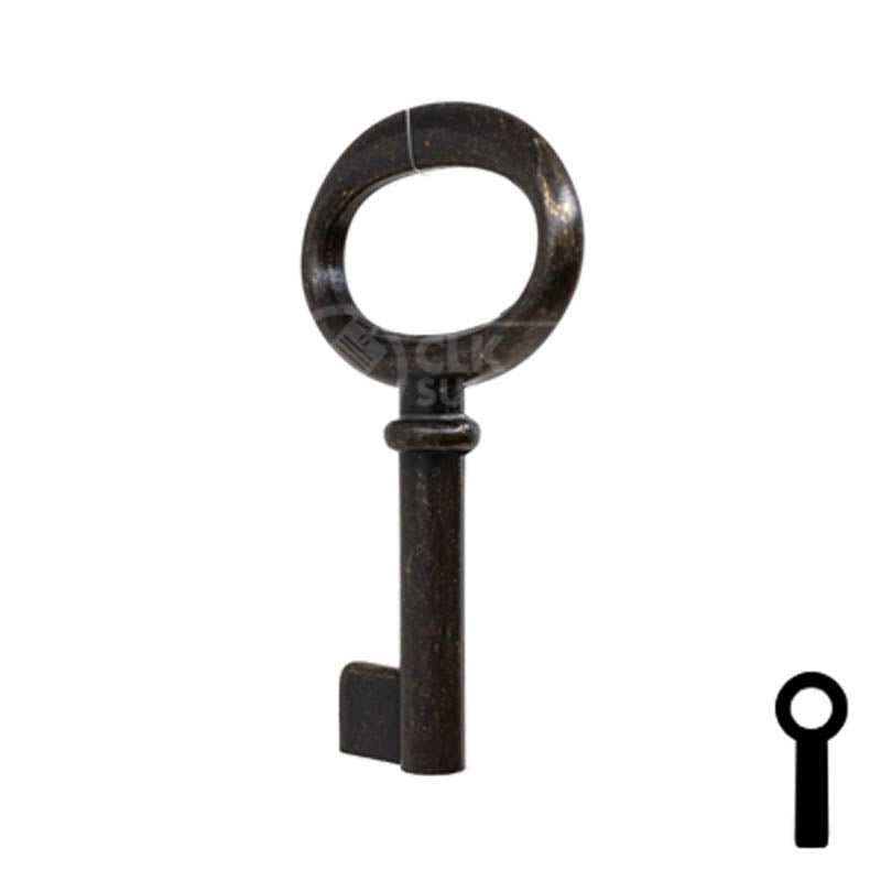Uncut Key Blank | Barrel Key | 3F-2830 Flat Steel-Bit-Tubular-Key Ilco