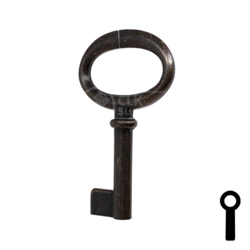 Uncut Key Blank | Barrel Key | 3F-2830 Flat Steel-Bit-Tubular-Key Ilco