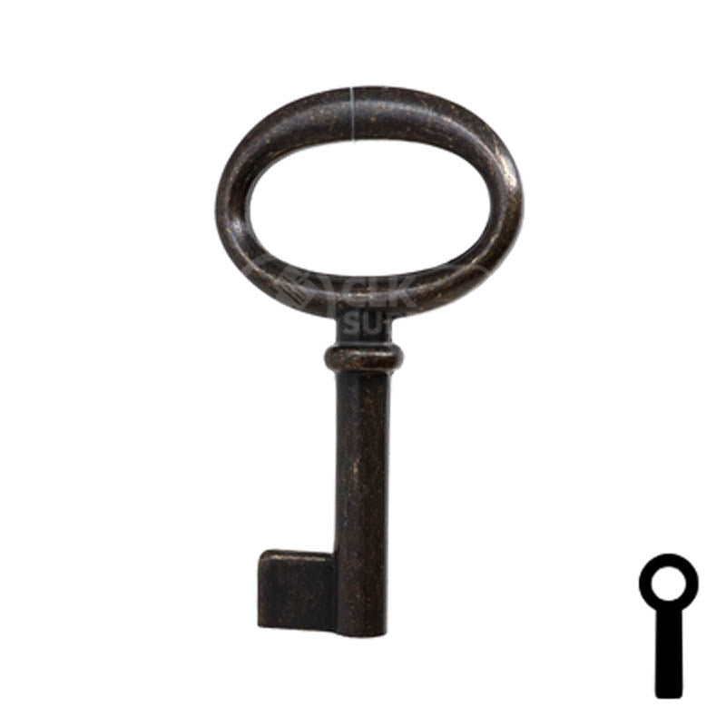 Uncut Key Blank | Barrel Key | 3F-2830 Flat Steel-Bit-Tubular-Key Ilco