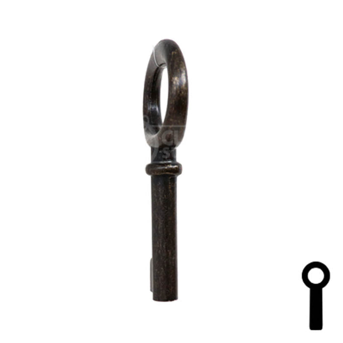 Uncut Key Blank | Barrel Key | 3F-2830 Flat Steel-Bit-Tubular-Key Ilco