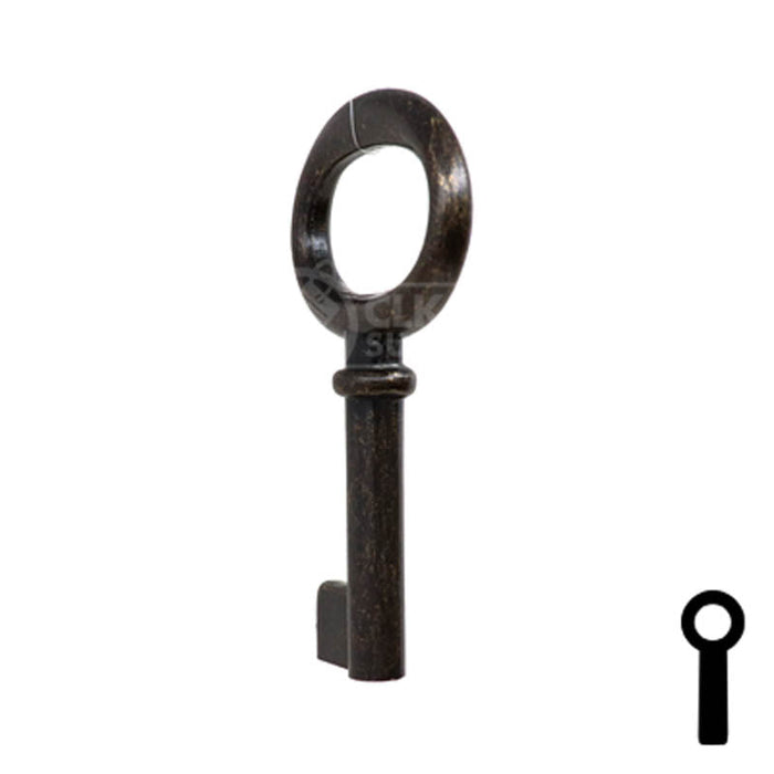 Uncut Key Blank | Barrel Key | 3F-2830 Flat Steel-Bit-Tubular-Key Ilco