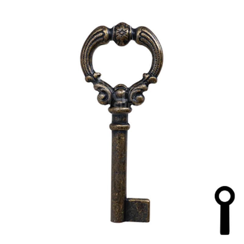 Uncut Key Blank | Barrel Key | 3F-4935 Flat Steel-Bit-Tubular-Key Ilco