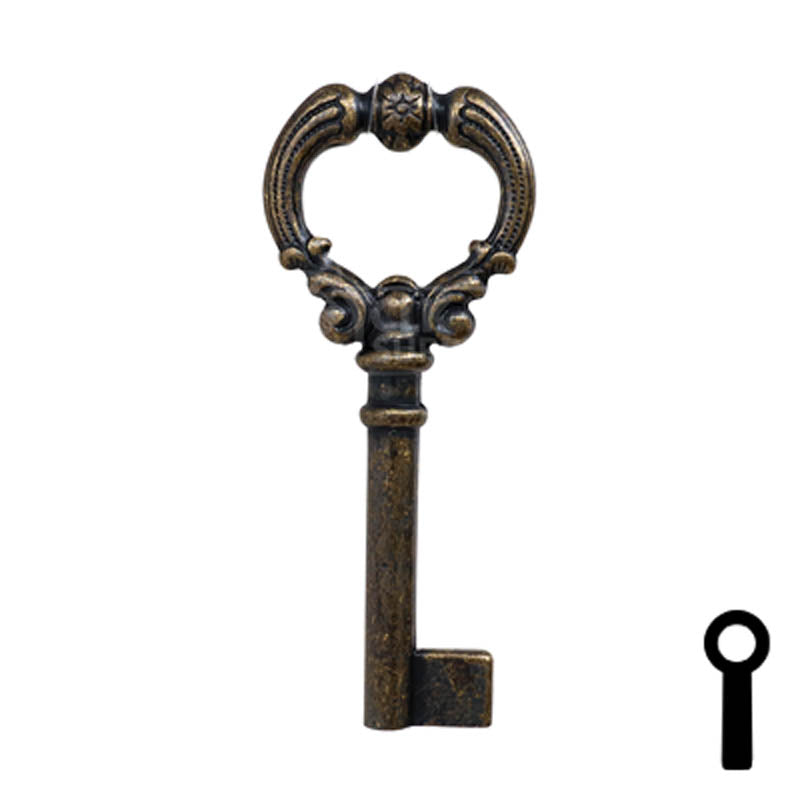 Uncut Key Blank | Barrel Key | 3F-4935 Flat Steel-Bit-Tubular-Key Ilco