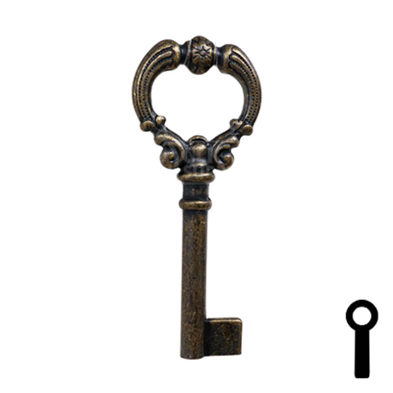 Uncut Key Blank | Barrel Key | 3F-4935 Flat Steel-Bit-Tubular-Key Ilco
