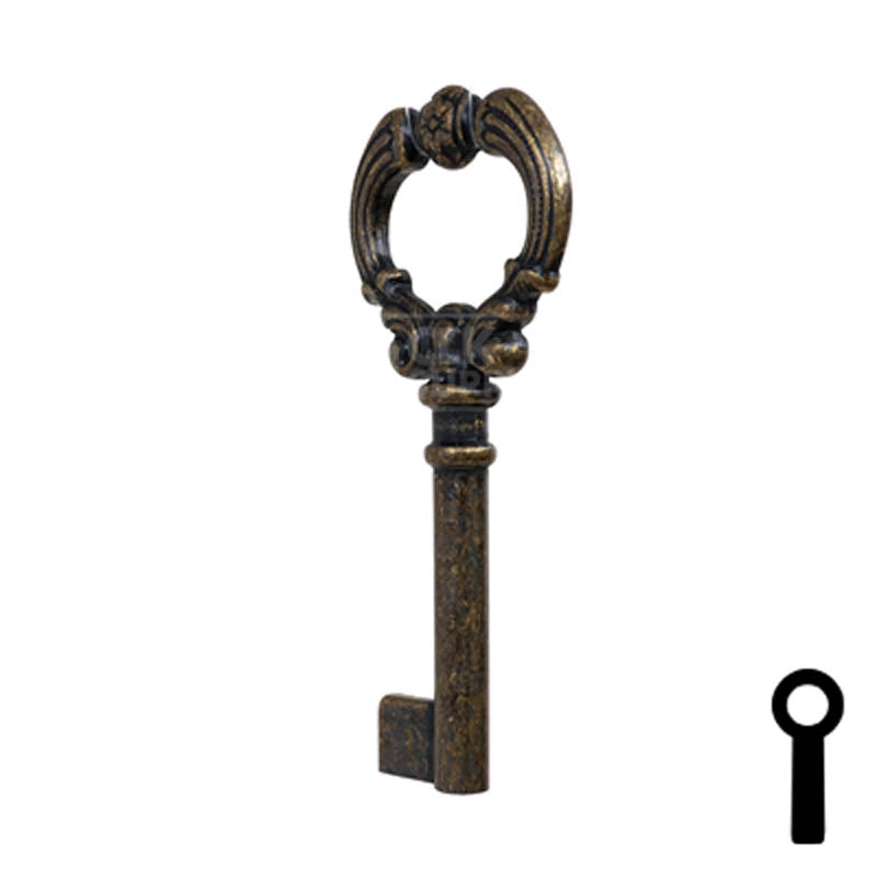 Uncut Key Blank | Barrel Key | 3F-4935 Flat Steel-Bit-Tubular-Key Ilco