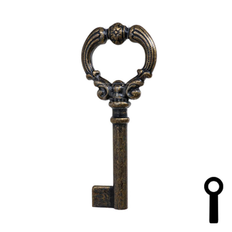Uncut Key Blank | Barrel Key | 3F-4935 Flat Steel-Bit-Tubular-Key Ilco