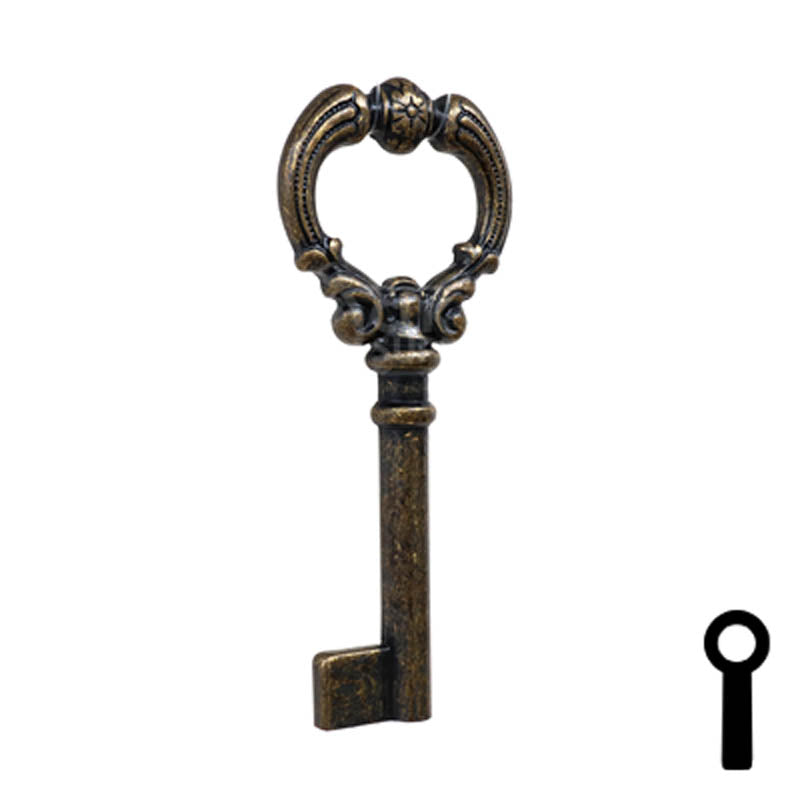 Uncut Key Blank | Barrel Key | 3F-4935 Flat Steel-Bit-Tubular-Key Ilco