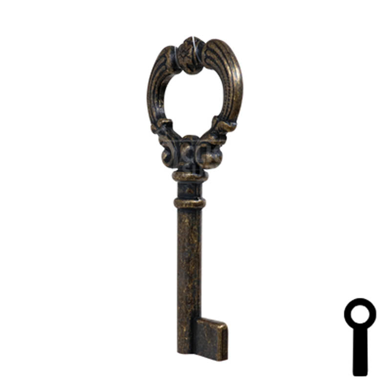 Uncut Key Blank | Barrel Key | 3F-4935 Flat Steel-Bit-Tubular-Key Ilco