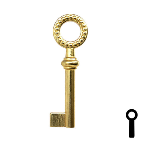 Uncut Key Blank | Barrel Key | 3F-7435 Flat Steel-Bit-Tubular-Key Ilco