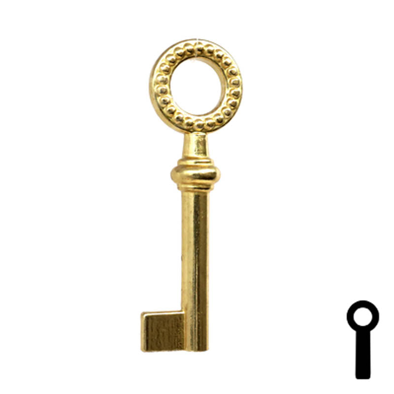 Uncut Key Blank | Barrel Key | 3F-7435 Flat Steel-Bit-Tubular-Key Ilco