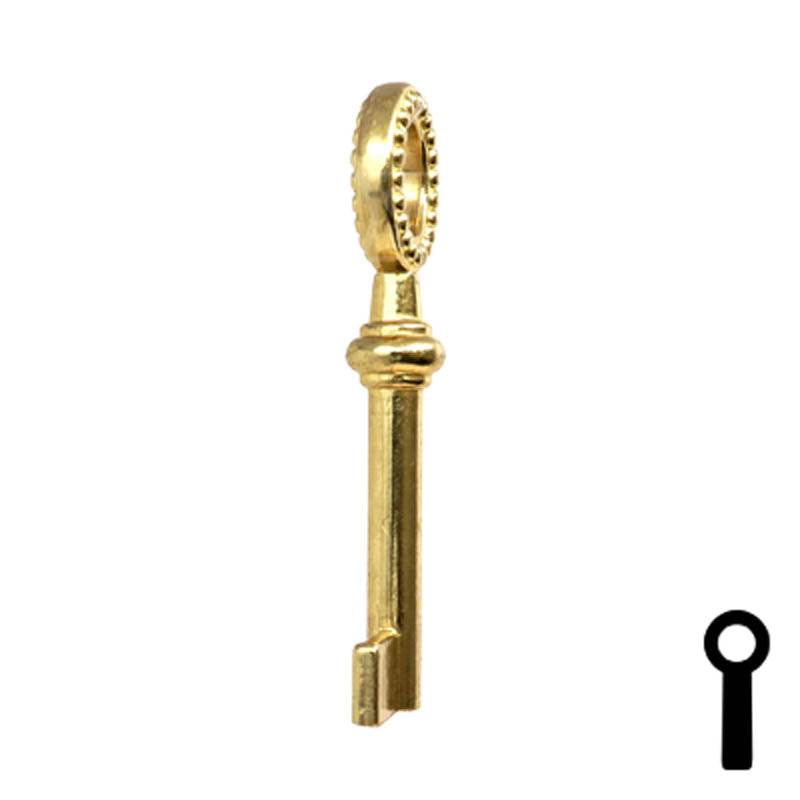 Uncut Key Blank | Barrel Key | 3F-7435 Flat Steel-Bit-Tubular-Key Ilco