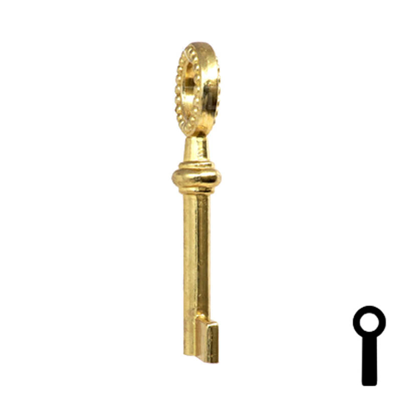 Uncut Key Blank | Barrel Key | 3F-7435 Flat Steel-Bit-Tubular-Key Ilco