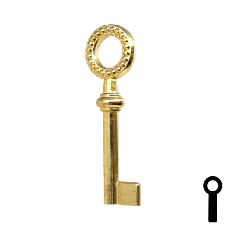Uncut Key Blank | Barrel Key | 3F-7435 Flat Steel-Bit-Tubular-Key Ilco