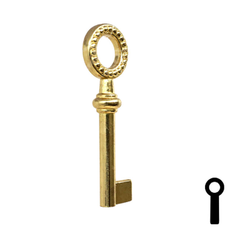 Uncut Key Blank | Barrel Key | 3F-7435 Flat Steel-Bit-Tubular-Key Ilco