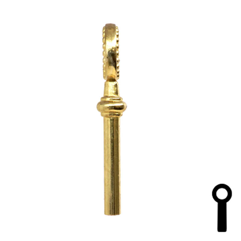Uncut Key Blank | Barrel Key | 3F-7435 Flat Steel-Bit-Tubular-Key Ilco