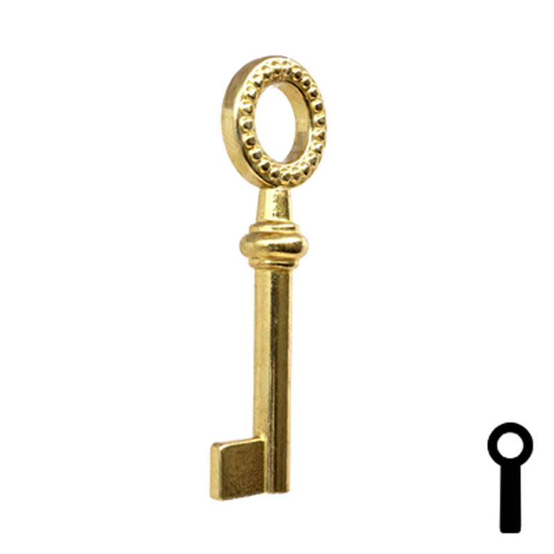 Uncut Key Blank | Barrel Key | 3F-7435 Flat Steel-Bit-Tubular-Key Ilco