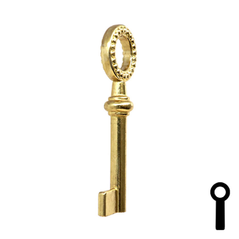Uncut Key Blank | Barrel Key | 3F-7435 Flat Steel-Bit-Tubular-Key Ilco