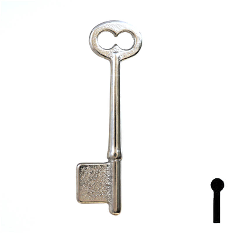 Uncut Key Blank | Bit | 19B Flat Steel-Bit-Tubular-Key Ilco