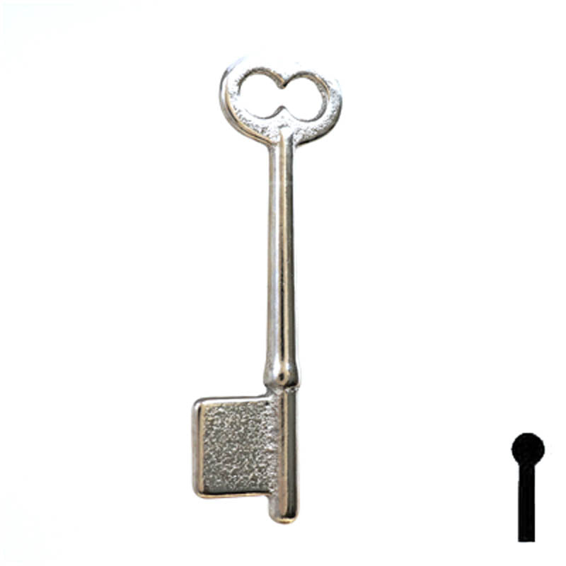 Uncut Key Blank | Bit | 19B Flat Steel-Bit-Tubular-Key Ilco