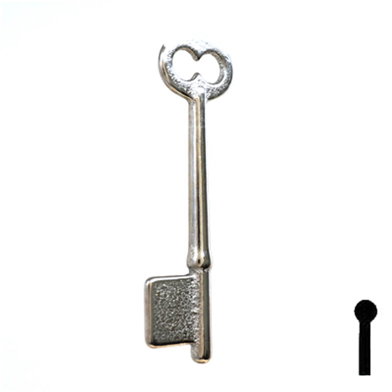Uncut Key Blank | Bit | 19B Flat Steel-Bit-Tubular-Key Ilco