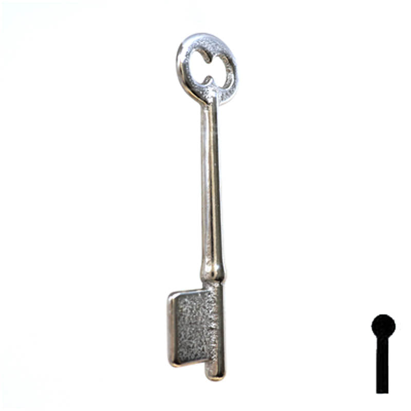 Uncut Key Blank | Bit | 19B Flat Steel-Bit-Tubular-Key Ilco