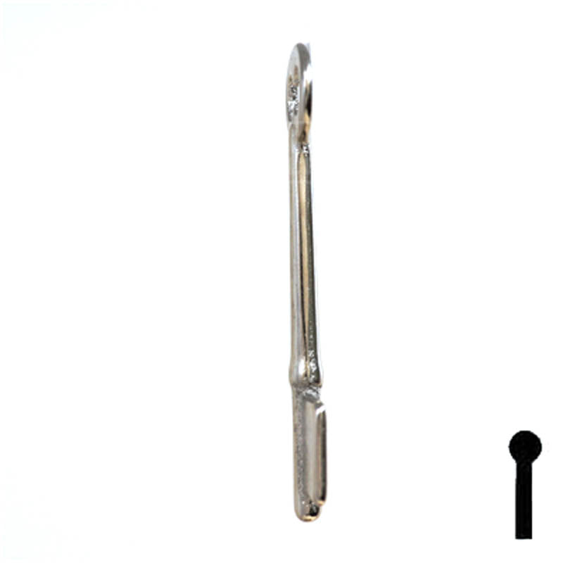 Uncut Key Blank | Bit | 19B Flat Steel-Bit-Tubular-Key Ilco