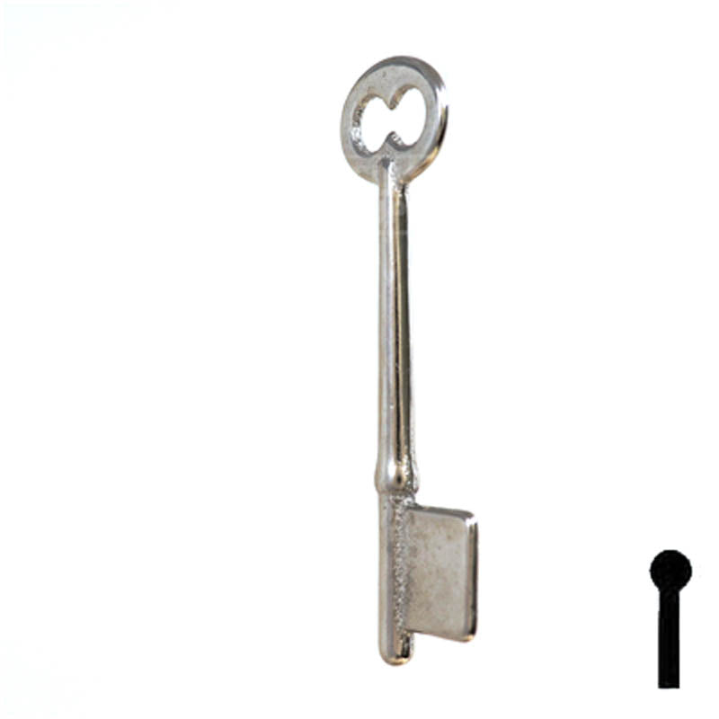 Uncut Key Blank | Bit | 19B Flat Steel-Bit-Tubular-Key Ilco