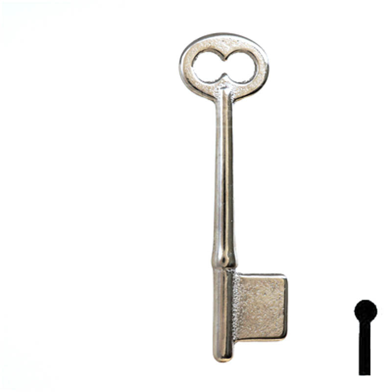 Uncut Key Blank | Bit | 19B Flat Steel-Bit-Tubular-Key Ilco