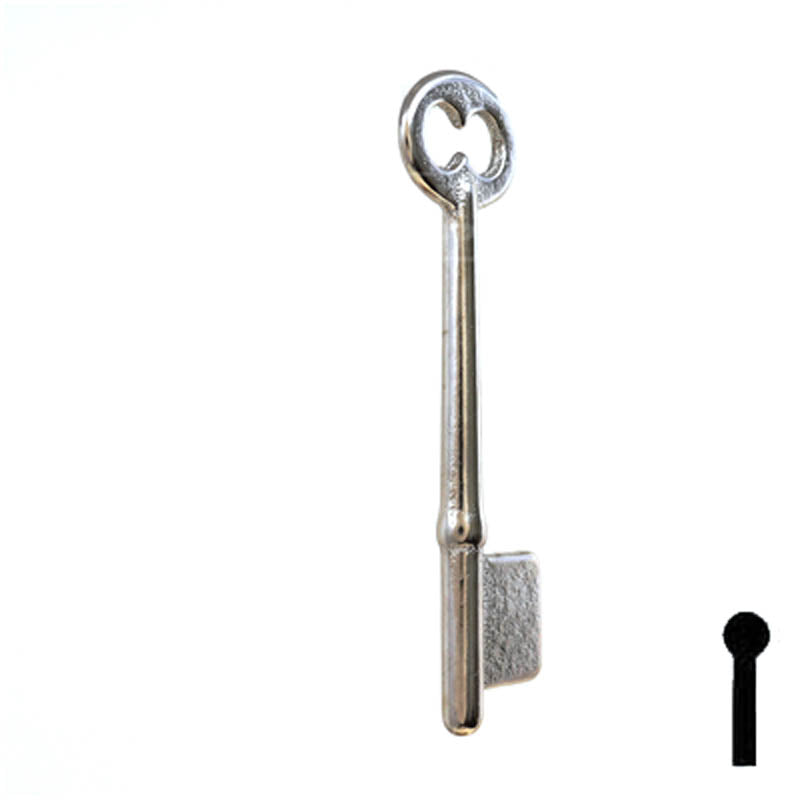 Uncut Key Blank | Bit | 19B Flat Steel-Bit-Tubular-Key Ilco