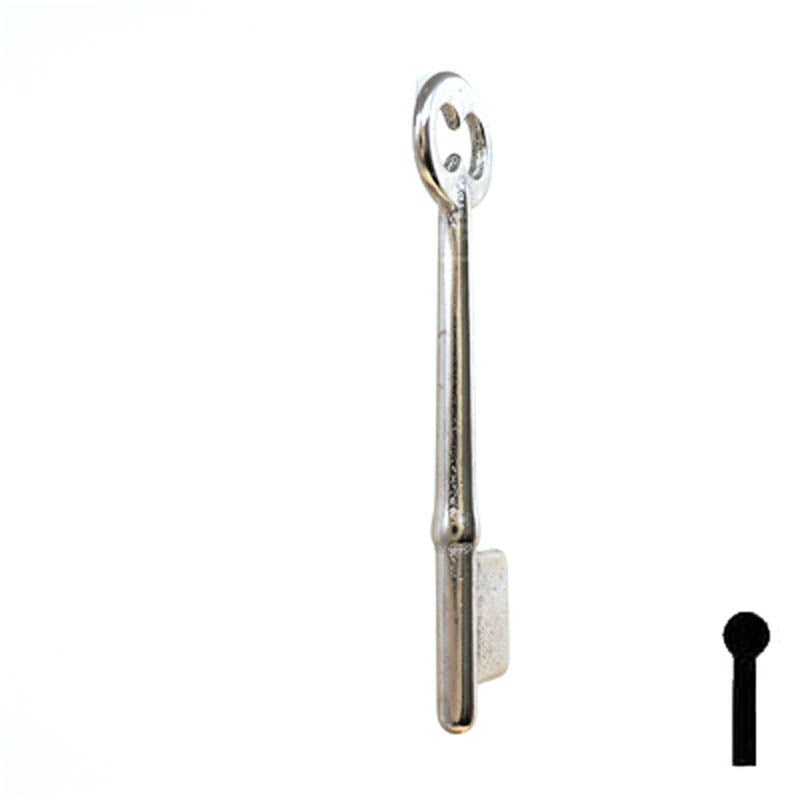 Uncut Key Blank | Bit | 19B Flat Steel-Bit-Tubular-Key Ilco