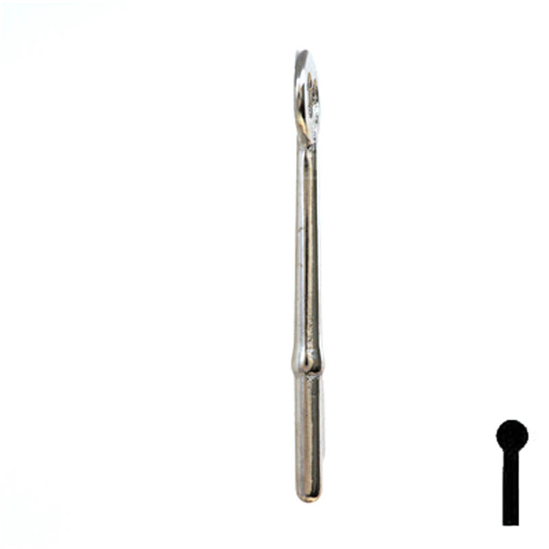 Uncut Key Blank | Bit | 19B Flat Steel-Bit-Tubular-Key Ilco