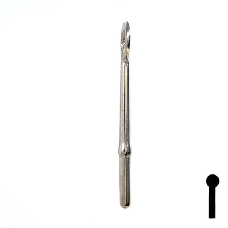 Uncut Key Blank | Bit | 19B Flat Steel-Bit-Tubular-Key Ilco