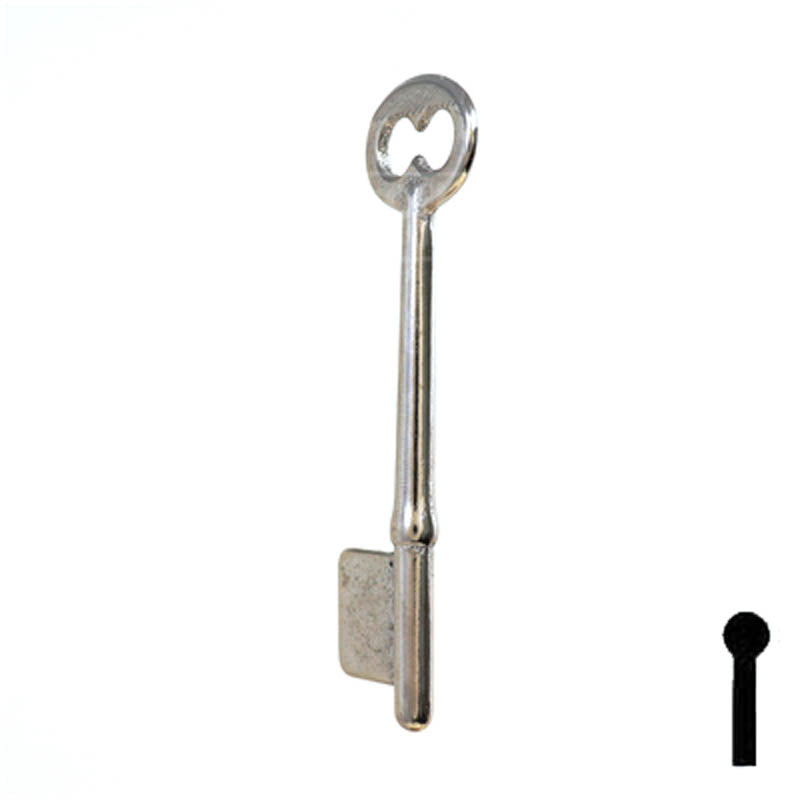 Uncut Key Blank | Bit | 19B Flat Steel-Bit-Tubular-Key Ilco
