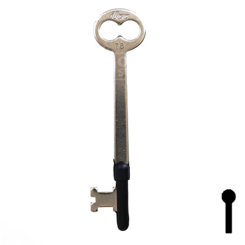 Uncut Key Blank | Bit | 7B Flat Steel-Bit-Tubular-Key Ilco