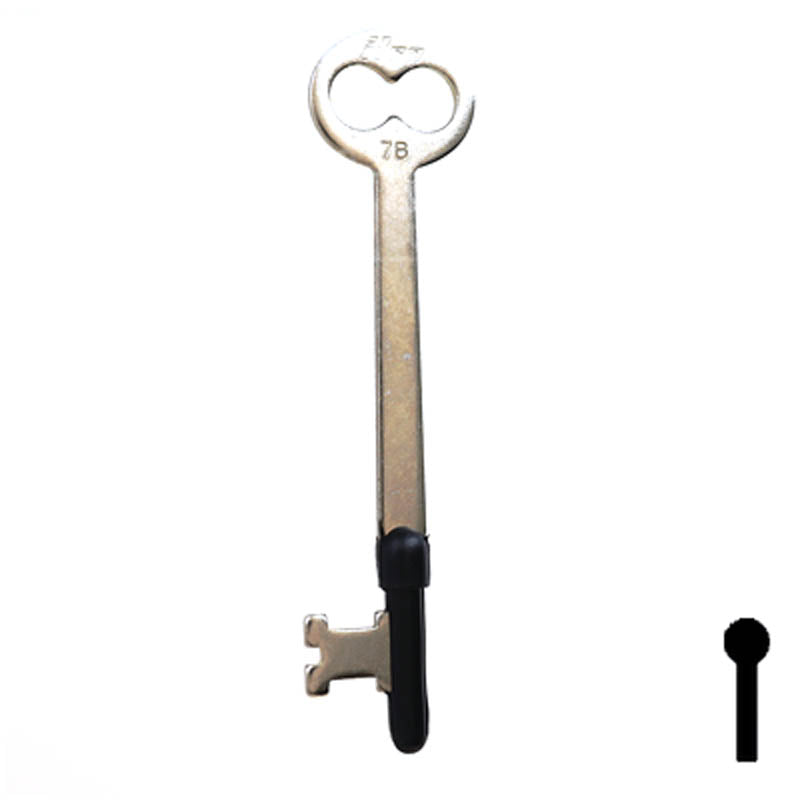 Uncut Key Blank | Bit | 7B Flat Steel-Bit-Tubular-Key Ilco