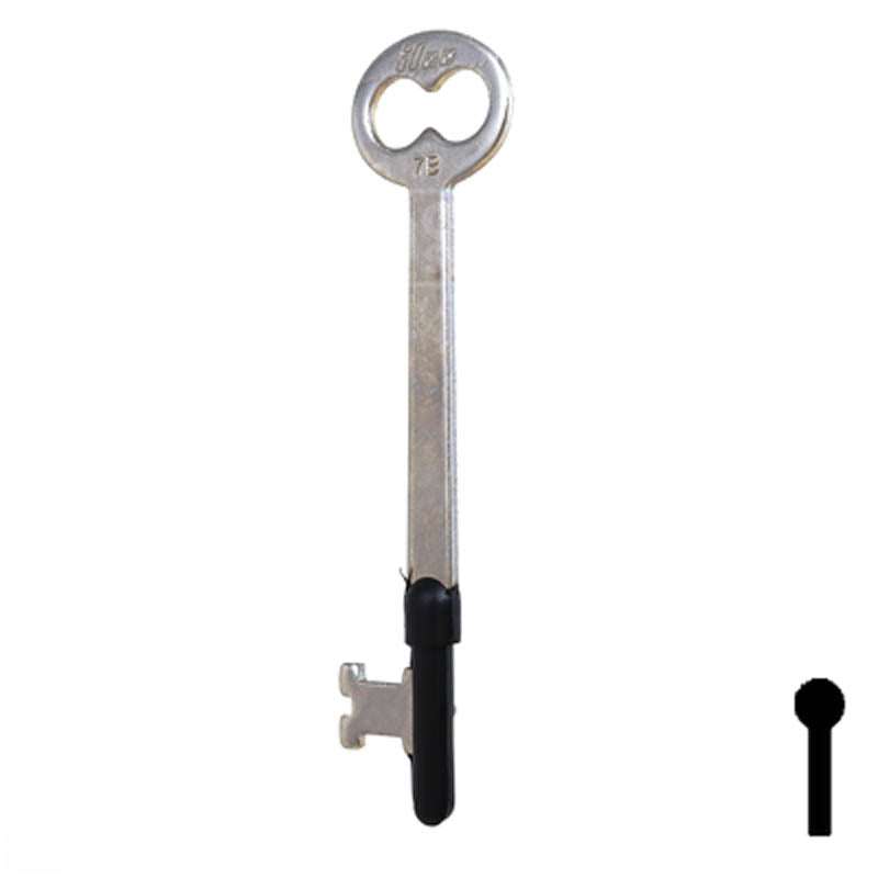 Uncut Key Blank | Bit | 7B Flat Steel-Bit-Tubular-Key Ilco